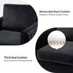 Fauteuil club capitonné contemporain en bois Iapygia avec pieds en métal pour chambre et salon | ART OF LIVING DESIGNS