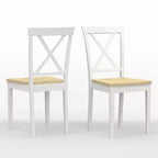Chaises de salle à manger Glenwillow Home X-Back en bois massif (lot de 2)