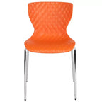 Lot de 4 chaises empilables Emma and Oliver en plastique au design contemporain