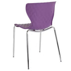 Lot de 4 chaises empilables Emma and Oliver en plastique au design contemporain