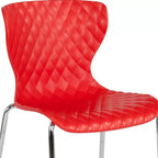 Lot de 4 chaises empilables Emma and Oliver en plastique au design contemporain