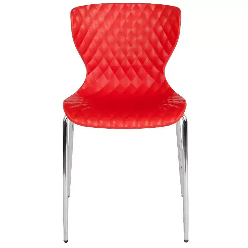 Lot de 4 chaises empilables Emma and Oliver en plastique au design contemporain