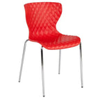 Lot de 4 chaises empilables Emma and Oliver en plastique au design contemporain