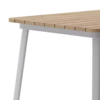 Table haute de bar Merrick Lane pour l'intérieur/l'extérieur, plateau carré en poly-résine tout temps de 80 cm avec base en acier