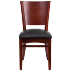 Lot de 2 chaises de restaurant en bois massif Emma et Oliver