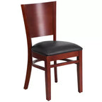 Lot de 2 chaises de restaurant en bois massif Emma et Oliver
