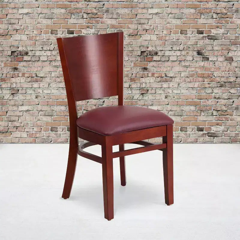 Lot de 2 chaises de restaurant en bois massif Emma et Oliver