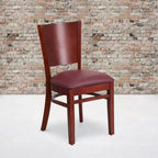 Lot de 2 chaises de restaurant en bois massif Emma et Oliver