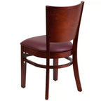 Lot de 2 chaises de restaurant en bois massif Emma et Oliver
