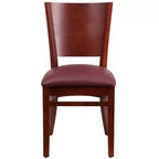 Lot de 2 chaises de restaurant en bois massif Emma et Oliver