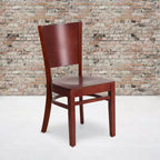 Lot de 2 chaises de restaurant en bois massif Emma et Oliver