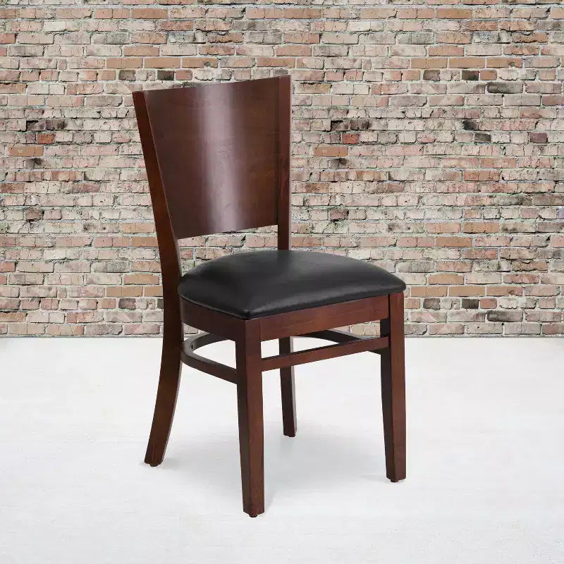 Lot de 2 chaises de restaurant en bois massif Emma et Oliver