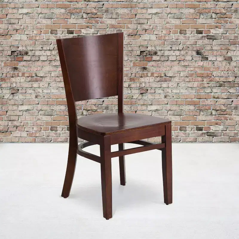Lot de 2 chaises de restaurant en bois massif Emma et Oliver