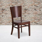 Lot de 2 chaises de restaurant en bois massif Emma et Oliver