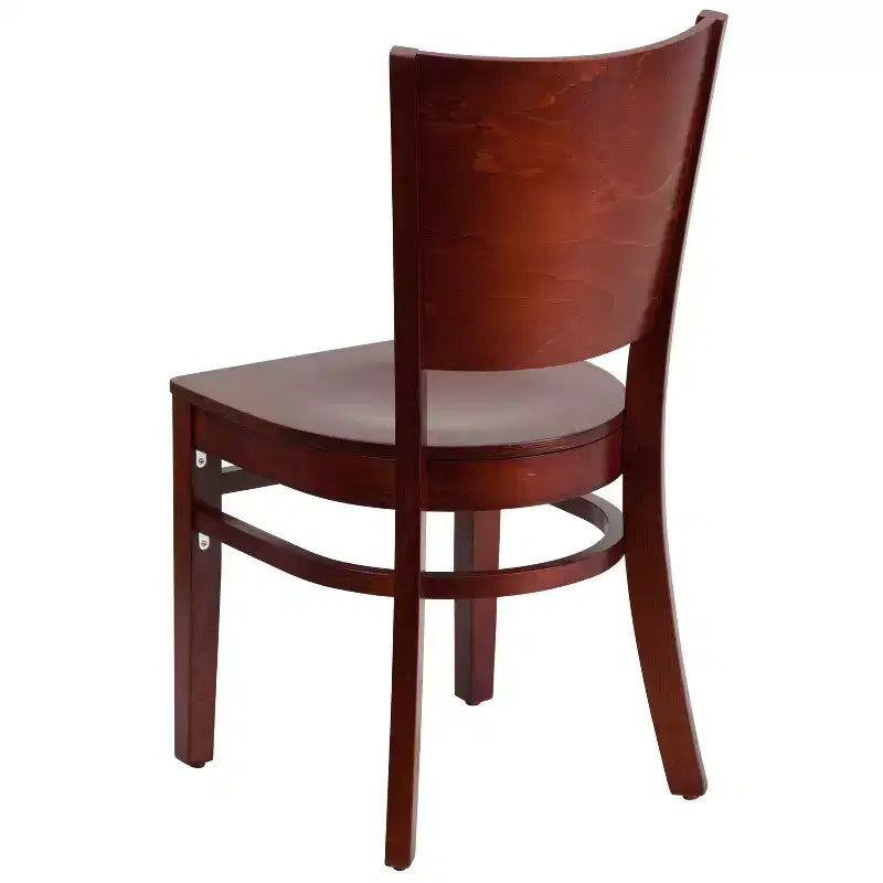 Lot de 2 chaises de restaurant en bois massif Emma et Oliver