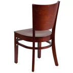 Lot de 2 chaises de restaurant en bois massif Emma et Oliver