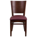 Lot de 2 chaises de restaurant en bois massif Emma et Oliver