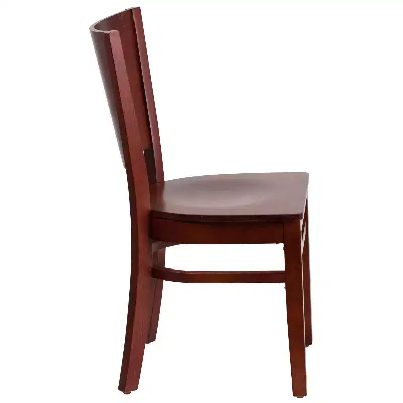 Lot de 2 chaises de restaurant en bois massif Emma et Oliver