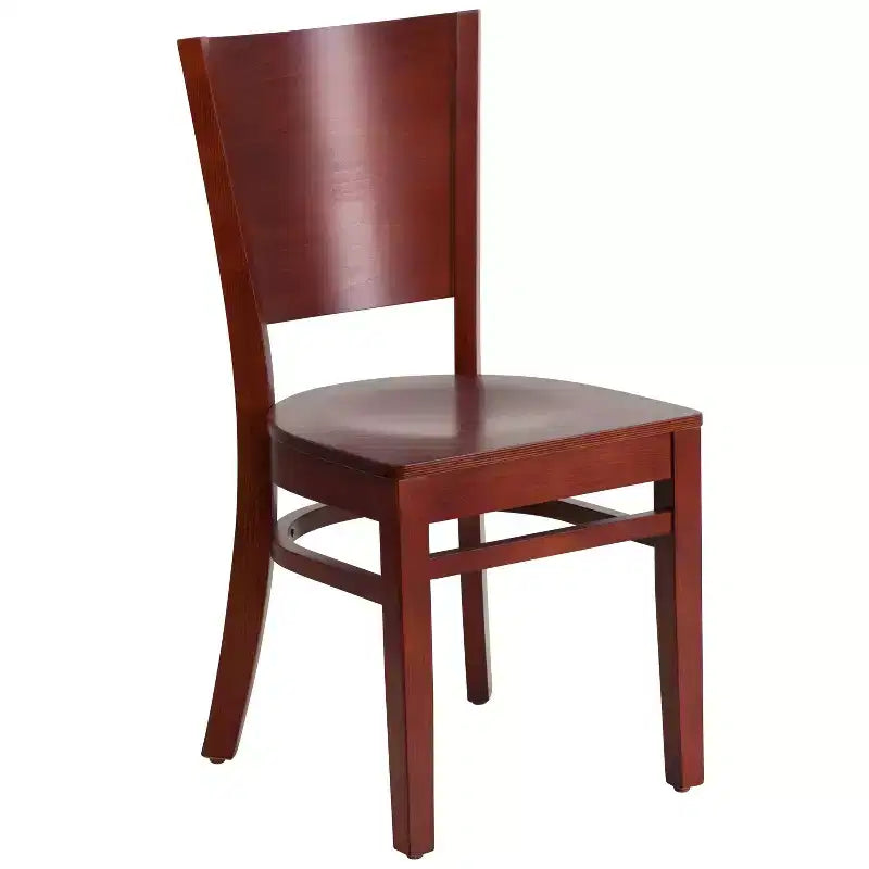 Lot de 2 chaises de restaurant en bois massif Emma et Oliver