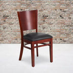 Lot de 2 chaises de restaurant en bois massif Emma et Oliver