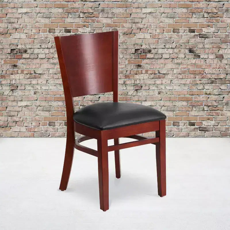 Lot de 2 chaises de restaurant en bois massif Emma et Oliver