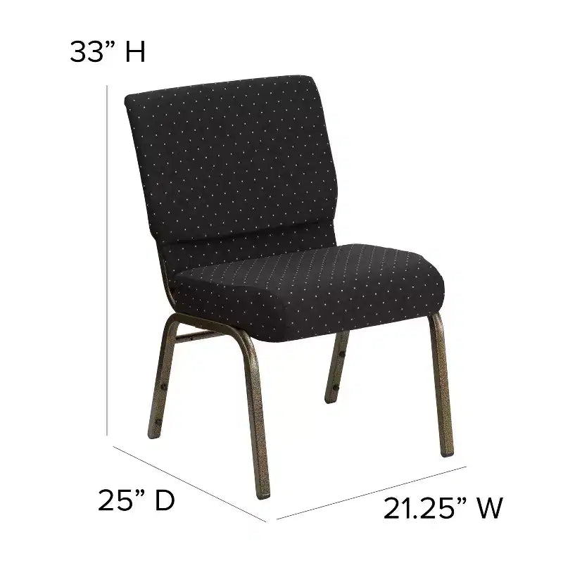 Emma et Oliver Lot de 4 chaises d'église empilables de 53,3 cm de large