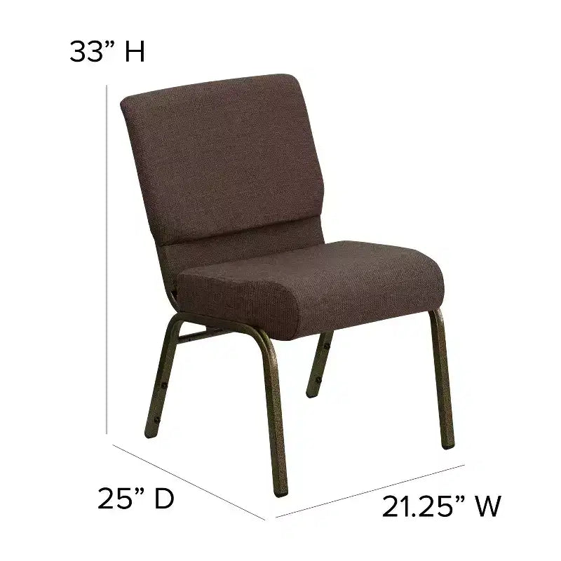 Emma et Oliver Lot de 4 chaises d'église empilables de 53,3 cm de large