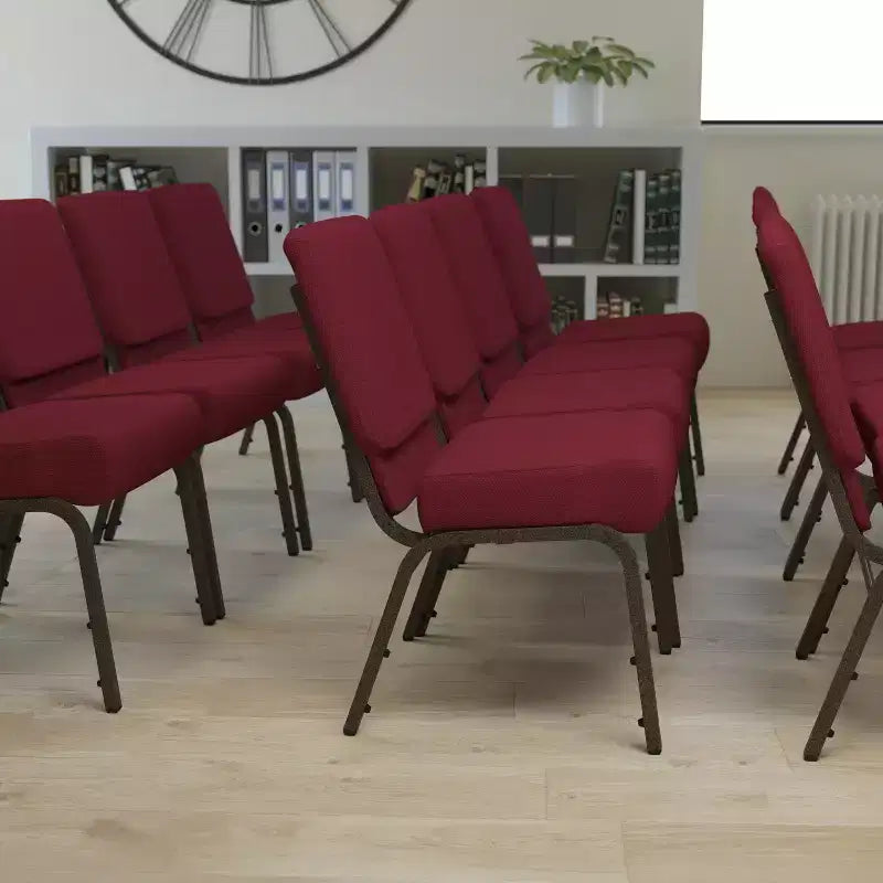 Emma et Oliver Lot de 4 chaises d'église empilables de 53,3 cm de large