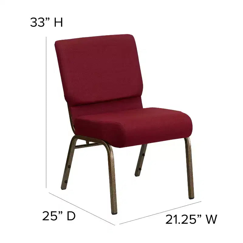 Emma et Oliver Lot de 4 chaises d'église empilables de 53,3 cm de large