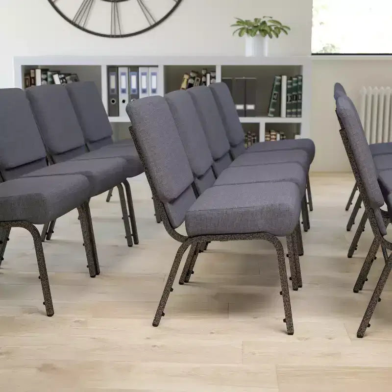 Emma et Oliver Lot de 4 chaises d'église empilables de 53,3 cm de large