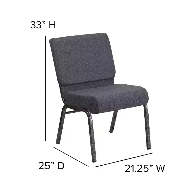Emma et Oliver Lot de 4 chaises d'église empilables de 53,3 cm de large