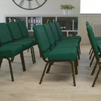 Emma et Oliver Lot de 4 chaises d'église empilables de 53,3 cm de large