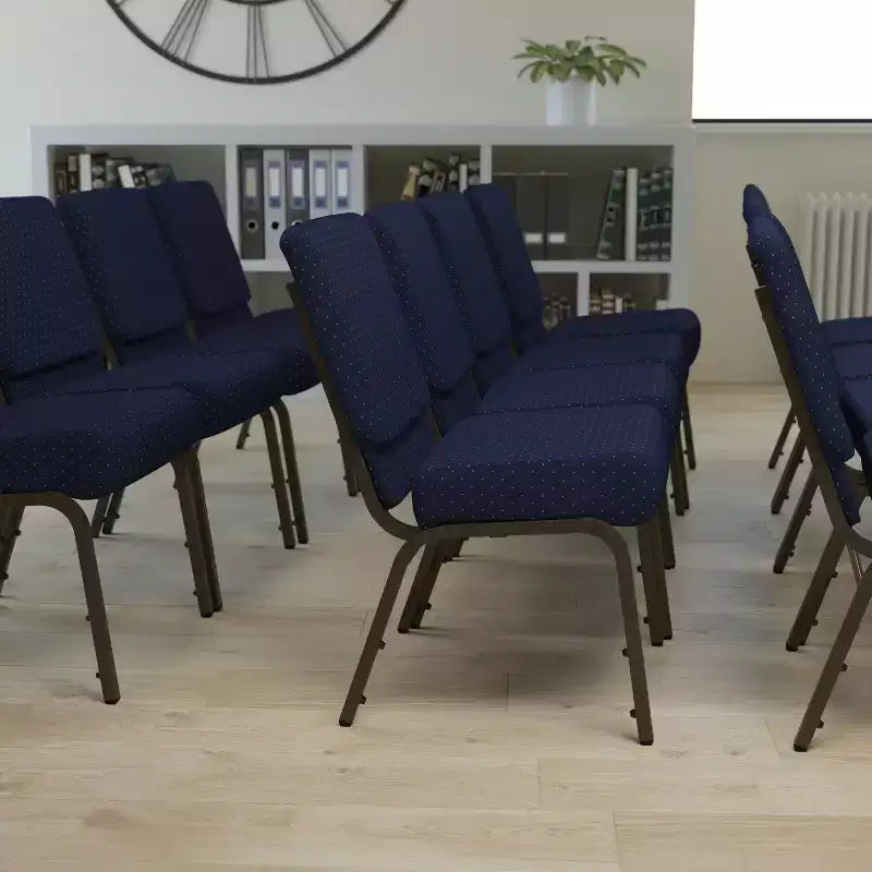 Emma et Oliver Lot de 4 chaises d'église empilables de 53,3 cm de large