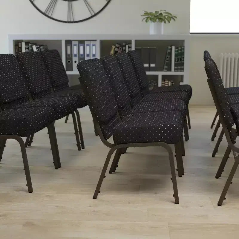 Emma et Oliver Lot de 4 chaises d'église empilables de 53,3 cm de large