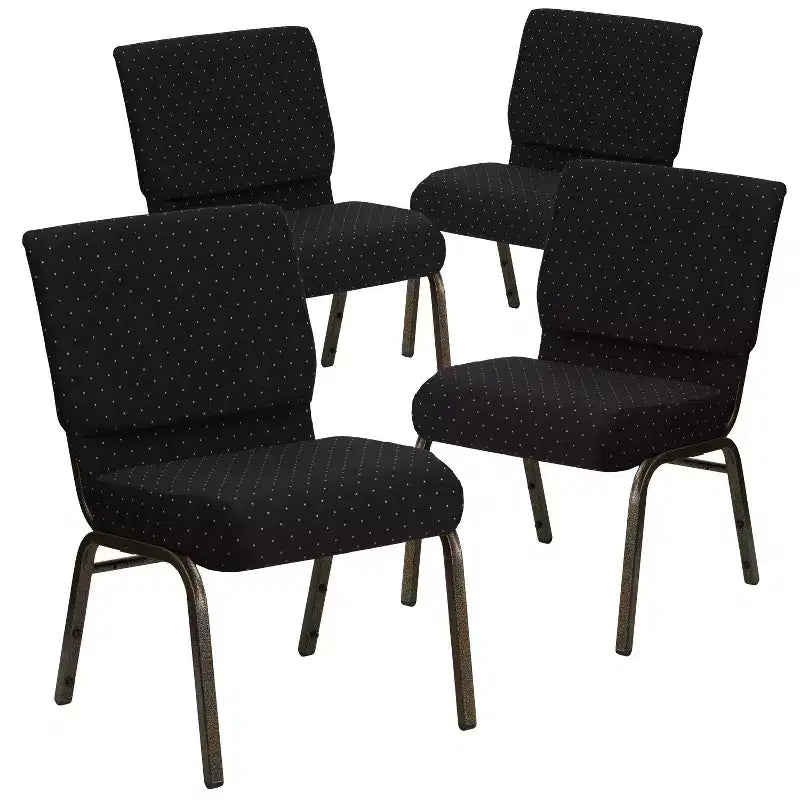 Emma et Oliver Lot de 4 chaises d'église empilables de 53,3 cm de large