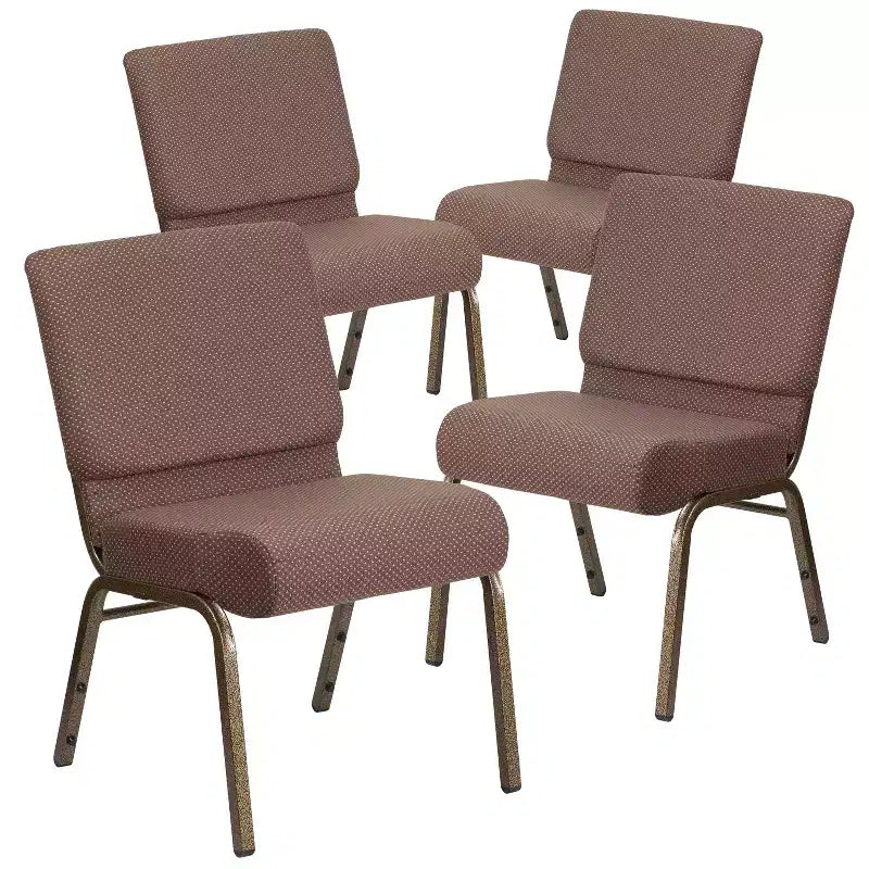 Emma et Oliver Lot de 4 chaises d'église empilables de 53,3 cm de large