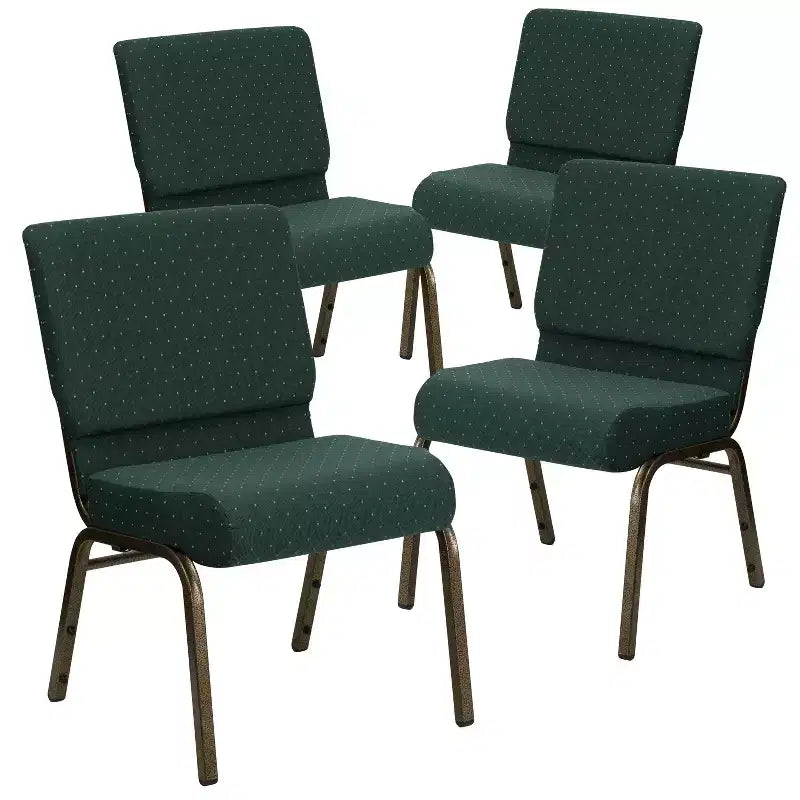 Emma et Oliver Lot de 4 chaises d'église empilables de 53,3 cm de large