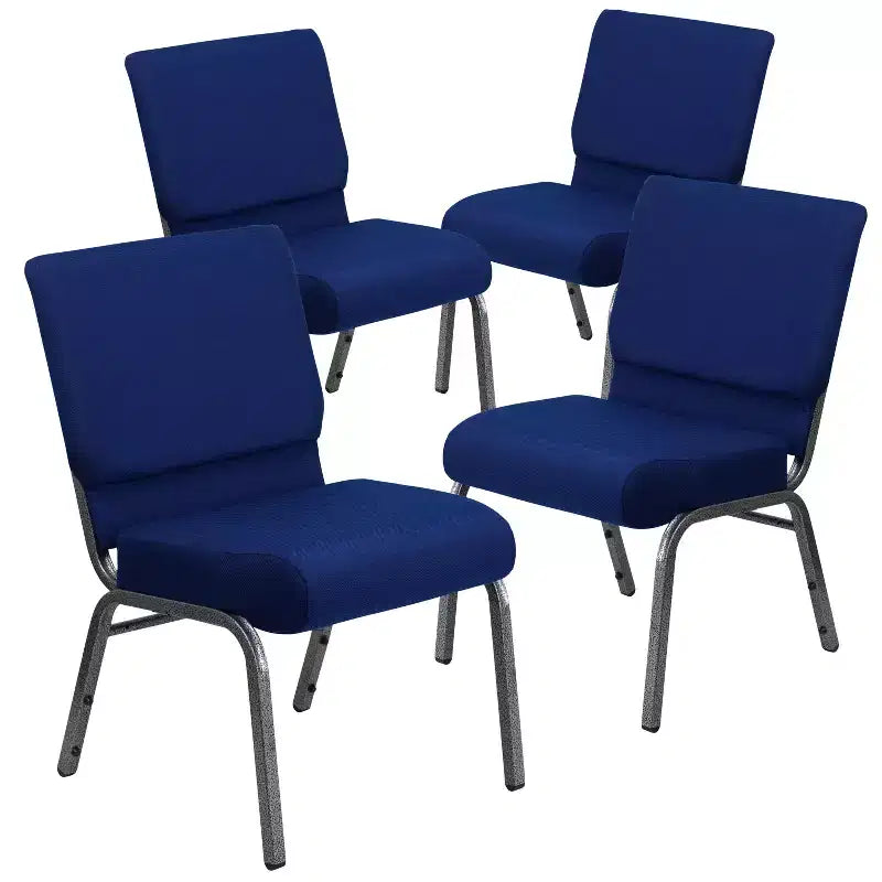 Emma et Oliver Lot de 4 chaises d'église empilables de 53,3 cm de large