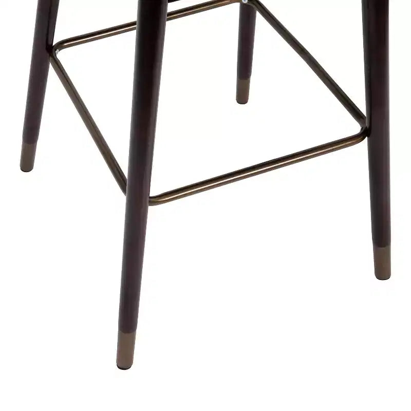 Tabouret de bar rembourré Emma et Oliver avec cadre en bois