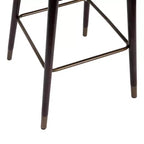 Tabouret de bar rembourré Emma et Oliver avec cadre en bois
