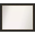 Amanti Art Accent Bronze Narrow Non-Beveled Bathroom Wall Mirror 25.5 x 31.5 in.