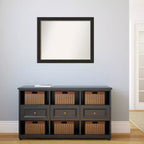 Amanti Art - Miroir mural de salle de bain étroit, bronze accentué, sans biseau, 25,5 x 31,5 po