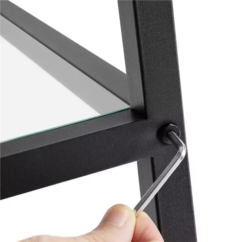 Yaheetech Table console à 3 niveaux en verre trempé pour véranda