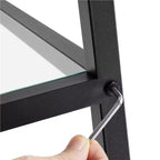 Yaheetech Table console à 3 niveaux en verre trempé pour véranda