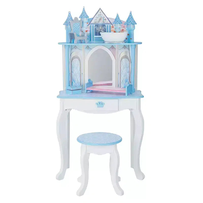 Coiffeuse-jouet Dreamland Castle Fantasy Fields de Teamson Kids Blanc/Rose
