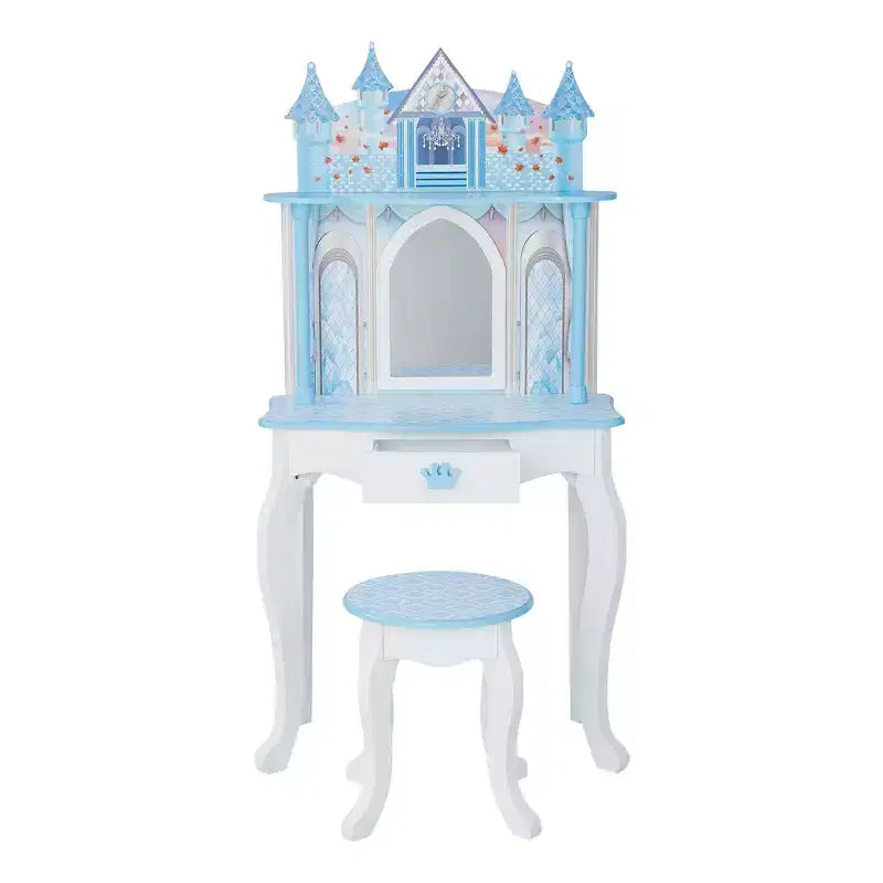 Coiffeuse-jouet Dreamland Castle Fantasy Fields de Teamson Kids Blanc/Rose