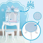 Coiffeuse-jouet Dreamland Castle Fantasy Fields de Teamson Kids Blanc/Rose
