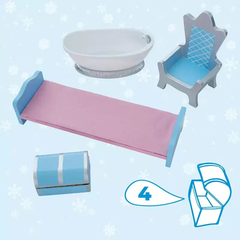 Coiffeuse-jouet Dreamland Castle Fantasy Fields de Teamson Kids Blanc/Rose