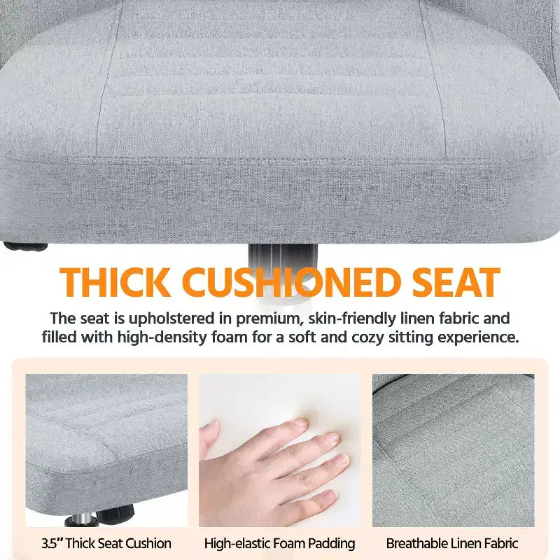 Chaise de bureau pivotante Yaheetech en similicuir à dossier mi-haut avec piètement en métal chromé