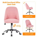 Chaise de bureau pivotante Yaheetech en similicuir à dossier mi-haut avec piètement en métal chromé